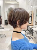 くびれショート20代30代40代50代オリーブグレージュ