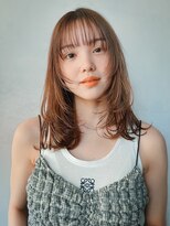 エニ 自由が丘(ENi)&nbsp;黒髪/グレーベージュ/レイヤーロング/前髪パーマ[自由が丘駅]