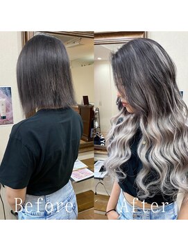 ARビューティー ギンザ(AR Beauty Ginza) ホワイトシルバー#シールエクステ#バレイヤージュ#韓国#銀座
