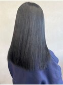 暗髪透明感カラーブルーブラック＊髪質改善艶髪ストレート