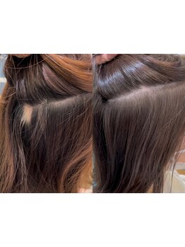 白髪も染まるおしゃれ染め＜イノアカラー＞オイルで染めるから毛先まで艶々&手触りの良い美髪に[門前仲町]