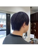 パープルカラー×メンズカット