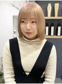 花田/ボブ/セミディ/カール/シアーカラー/ハイトーンボブ