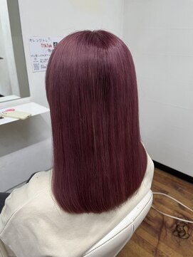 ヘアメイク オレンジトレ(Hair Make ORANGE tre) ベリーピンク ロブstyle