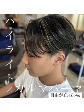 アロハ(ALoha) 《 メンズ 》 ハイライト×カルマパーマ