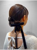 タイトシニヨンツイン　ヘアセット
