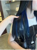 インナーカラー×ブルーカラー