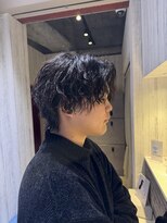 アクシー ヘアーアンドメイク(AXY HAIR&MAKE)&nbsp;フェザーマッシュツイストパーマソフトツーブロックコンマヘア