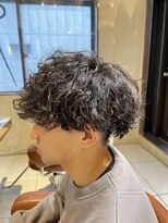 ヘアリゾートエーアイ 新宿西口店(hair resort Ai)&nbsp;メンズ/アッシュブラック/マッシュパーマ/波巻スパイラルパーマ