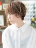 ★ホワイトグレージュ細めハイライトくせ毛ショート20代30代★1