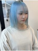 水色カラー 水色 ブルーカラー ケアブリーチ