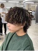 熊本波巻きパーマ 波巻きマッシュウルフ 無造作パーマ