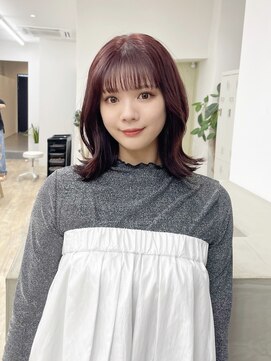 セイドット フクオカ(Say.FUKUOKA) 【レディース・大名】くびれボブ×レイヤー×ラベンダーピンク