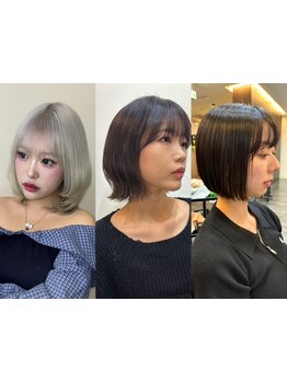 【大阪/梅田/北新地】レイヤーボブ・切りっぱなしボブが好評◎小顔魅せカットで毎朝のセットを楽に可愛く♪