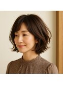 エレガントレイヤーショートボブ 20代 30代 40代 50代 60代