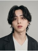 シャドウパーマスパイラルパーマセンターパートメンズヘア