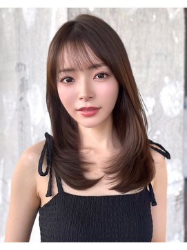 ロビー 表参道(ROBBY) ミディアムレイヤーカット/20代30代40代/顔周りカットワンカール