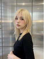 エルミタージュ(HERMITAGE)&nbsp;レイヤーカットバレイヤージュオリーブグレージュハッシュカット