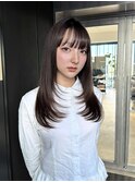 レイヤーカット/ブラウン/透明感カラー
