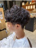 ゆるツイストピンパーマ×フェードマッシュ