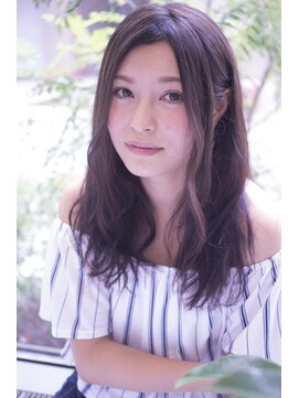 フルール(fleur) 無造作センターパートラフウェーブ*エアリーロング