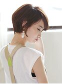 大人ショートボブ「ヌーディ×抜け感」