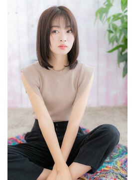 ミック 日暮里店(miq) ナチュラル感◎黒髪艶カラークラシカルワンカールロングボブb