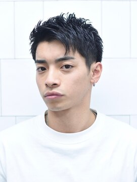 メリケンバーバーショップ コウベ(MERICAN BARBERSHOP KOBE) スーツ短髪ツーブロック束感モテる黒髪シークレットパーマ流行