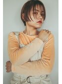 外ハネボブセクションカラーグラデーションカラーペールベージュ