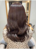 ロング/20代/30代/40代/ベリーブラウン