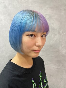 ヘアーアンドアート ルミナ(HAIR&ART LUMINA) 【デザインカラー】ペールブルー&ペールパープル