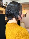 大人可愛い３Dカラー立体感ひし形ショート