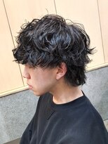 ニアウ 伊勢崎連取店(Niau)&nbsp;マッシュウルフ波巻きプードルパーマメンズ