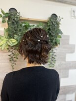 ロカット サロン(Roquat Salon)&nbsp;ショートハーフアップアレンジ【立川/浴衣/成人式/国分寺/袴】