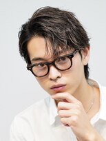 フィフスパーク(fifth PARK) メンズセンターパートウルフニュアンスパーマガイルヘアゆるめ