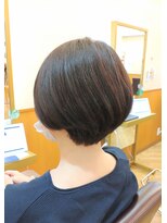 松本平太郎美容室 浦安店&nbsp;大人かわいい　丸みくびれショートボブ/30代40代50代60代