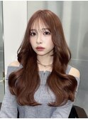 似合わせカットで韓国×フェミニンロング×メルティカラー