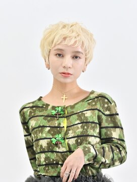 ロアーヘアー オペラオー 折尾店(RAWR hair Opera O) 【RAWR】大人可愛い30代40代50代小顔◎ホワイトブロンド_美髪