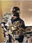成人式前撮りヘアセット！二つ団子のかちもりヘア