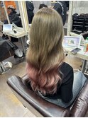 ミルクティーピンクグラデーション