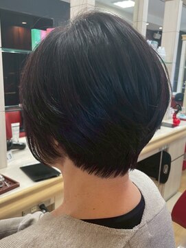 ヘアークリアー 春日部 ミセス 大人かわいい丸みショートボブスタイル