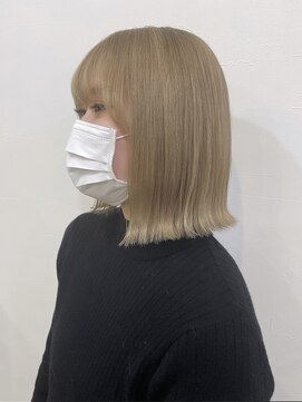 ユニカ 宇都宮(yunica) きりっぱなしボブ/ハイトーンボブ/ベージュカラー