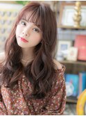 ★チェリーブラウンゆるふわ波巻きフェミニンロング20代30代★1