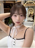 暗めカラー/ボブ/顔周り/前髪/レイヤー/髪質改善/縮毛矯正/原宿