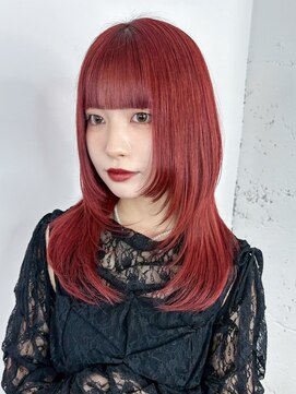 小顔顔周りレイヤーロングダブルカラーブリーチ_ba568682