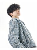 MEN’S HAIR/波巻きツイストスパイラル/リバースセンターパート