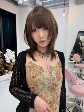 ヴィヴィー 青山表参道店(ViVIE) ブリーチなしダブルカラーで透明感×ハッシュカット