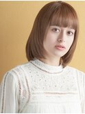 王道ストレートロブスタイル#ジグザグバング#ミニマムボブ