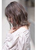 外ハネウェーブ/ラベンダーベージュ/髪質改善/トリートメント