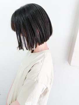 キャンバス バイ ネオリーブ 横浜西口(Canvas by neo.) 大人かわいい小顔丸みのあるぱっつんボブ 20代30代40代